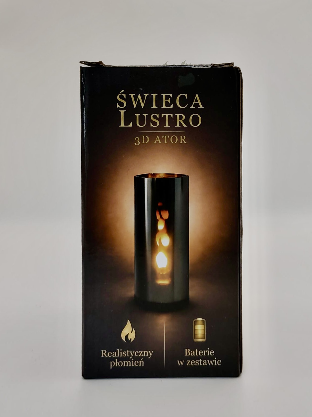Świeca LUSTRO 3D z realistycznym efektem płomienia – 13 cm - obrazek 3