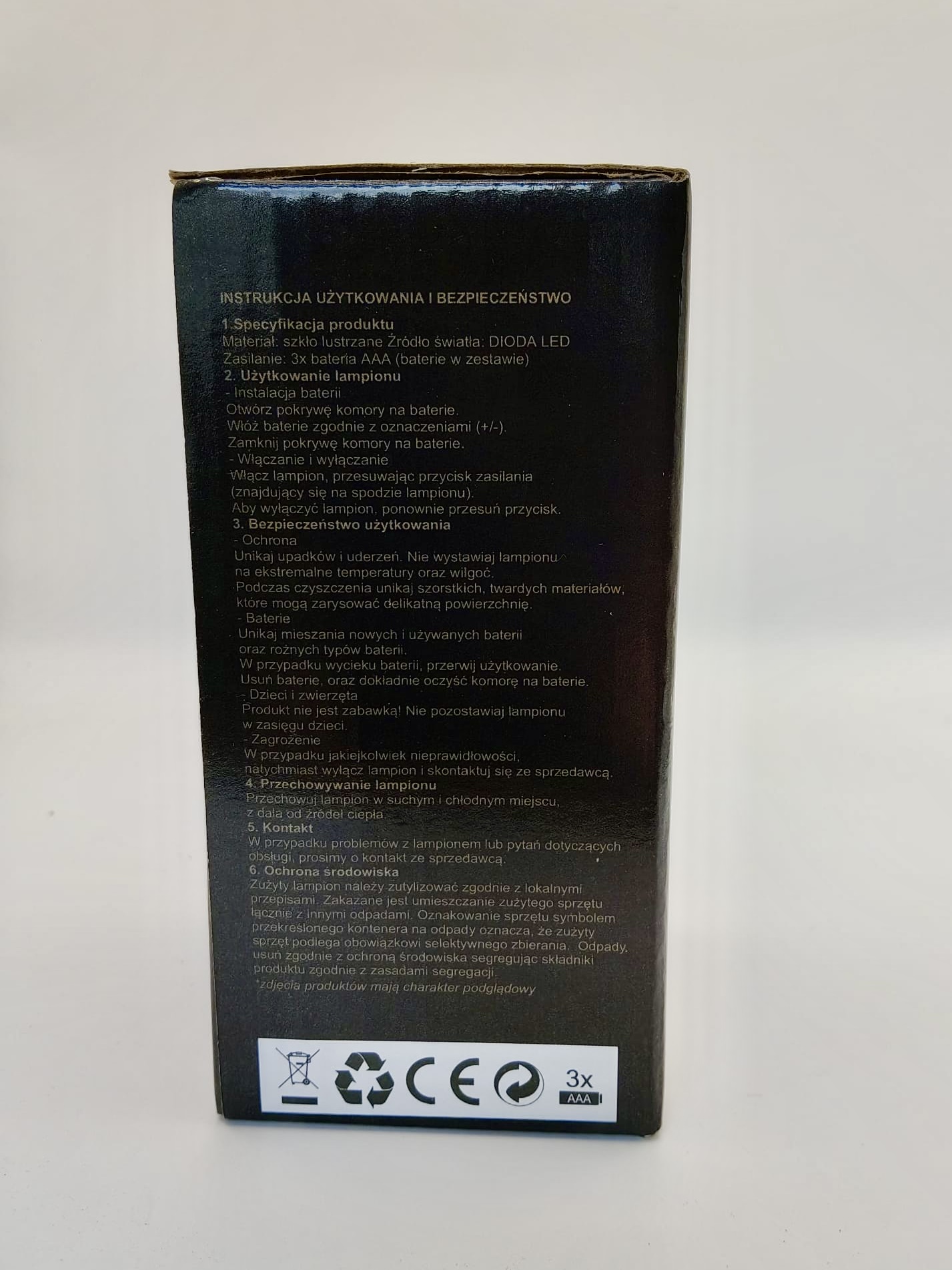 Świeca LUSTRO 3D z realistycznym efektem płomienia – 13 cm - obrazek 5